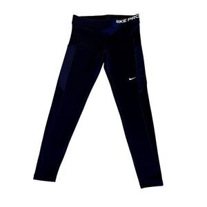 Women's Nike Pro Therma Fit Navy Blue Leggings L